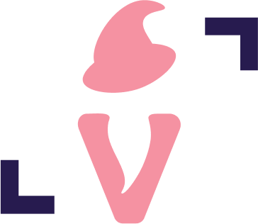 Devwiz wizard hat and V logo mark